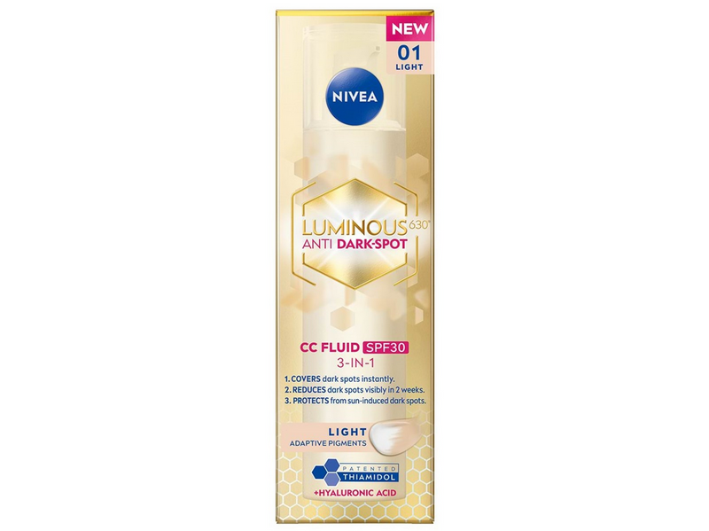 Nivea LUMINOUS630® Anti-Pigmentflecken CC Fluid 3in1 Hell LSF 30 40ml