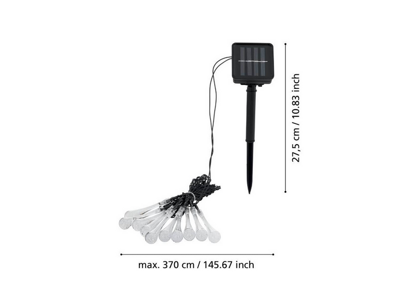 EGLO Solar light chain 2 meters RGB