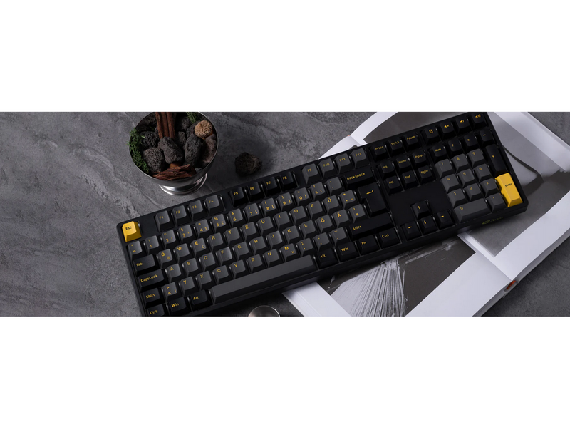 Akkogear 5108B Black/Gold - V3 Blue Pro Switch - Gaming Tastatur - Full-Size - Universal - Schwarz