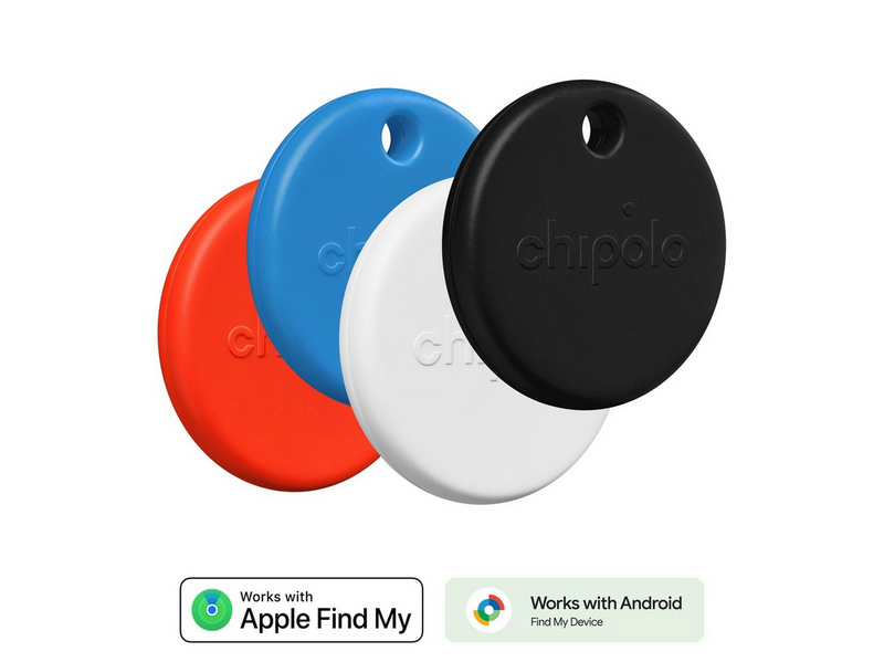 Chipolo POP - Black/White/Red/Blue (4-Pack)