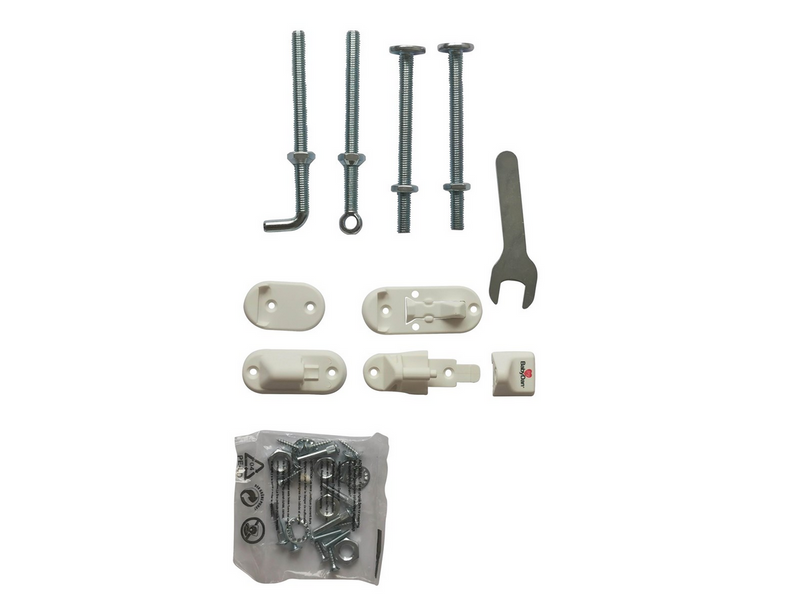 BabyDan Fittings for MultiDan / Lena Safety Gate Wood White