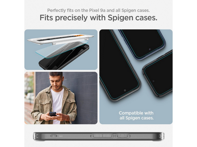 Spigen Glass tR EZ Fit 2 Pack - transparency - Google Pixel 9a