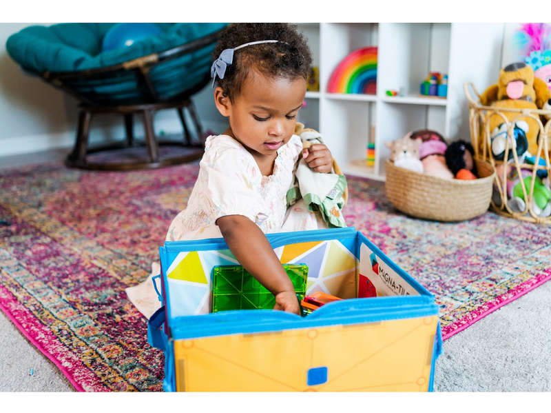 Magna-Tiles Storage Bin & Interactive Play-Mat