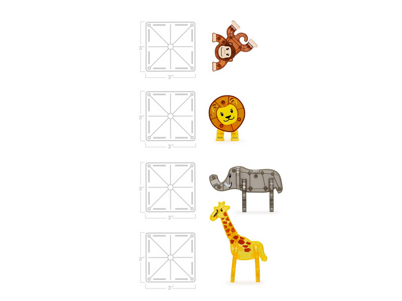Magna-Tiles Safari Animals 25 pcs set