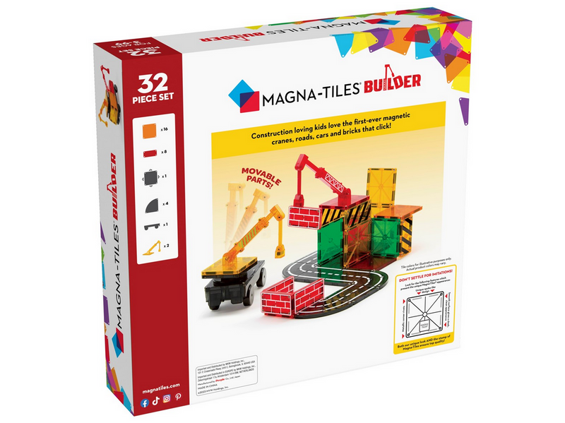 Magna-Tiles Builder 32-Piece Magnetic Building Set