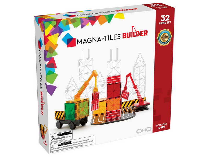 Magna-Tiles Builder 32-Piece Magnetic Building Set