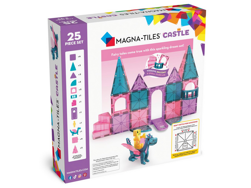 Magna-Tiles Castle 25-Piece Magnetic Construction Set