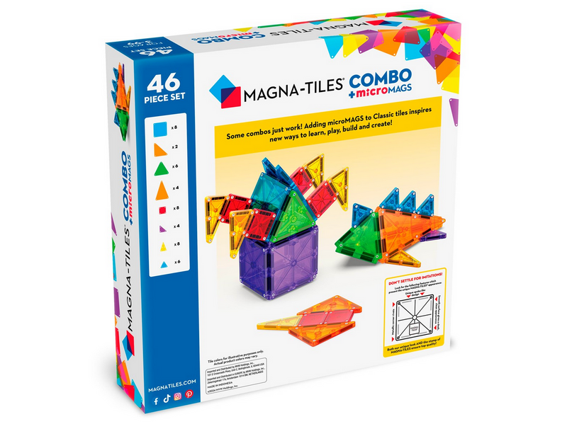 Magna-Tiles MicroMAGS Combo 46-Piece Set