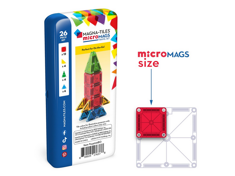 Magna-Tiles 26-Piece Travel Magnetic Construction Set