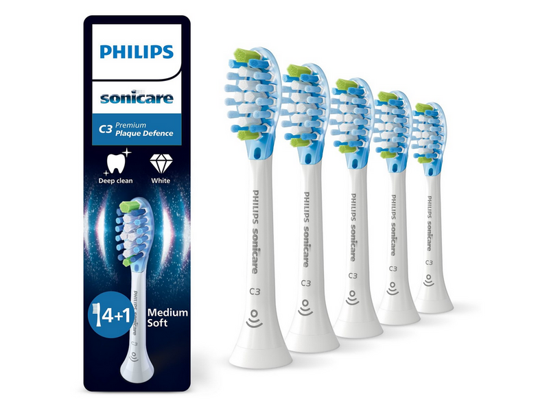 Philips Bürstenköpfe Sonicare Premium Plaque Defence - White - 4+1 pcs