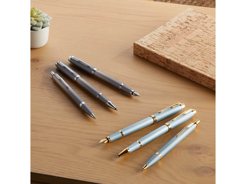 Parker IM Writing Rituals Fountain Pen | Turquoise Green Finish with Gradient | Gold Trims | Medium Nib | Blue Ink | Gift Box