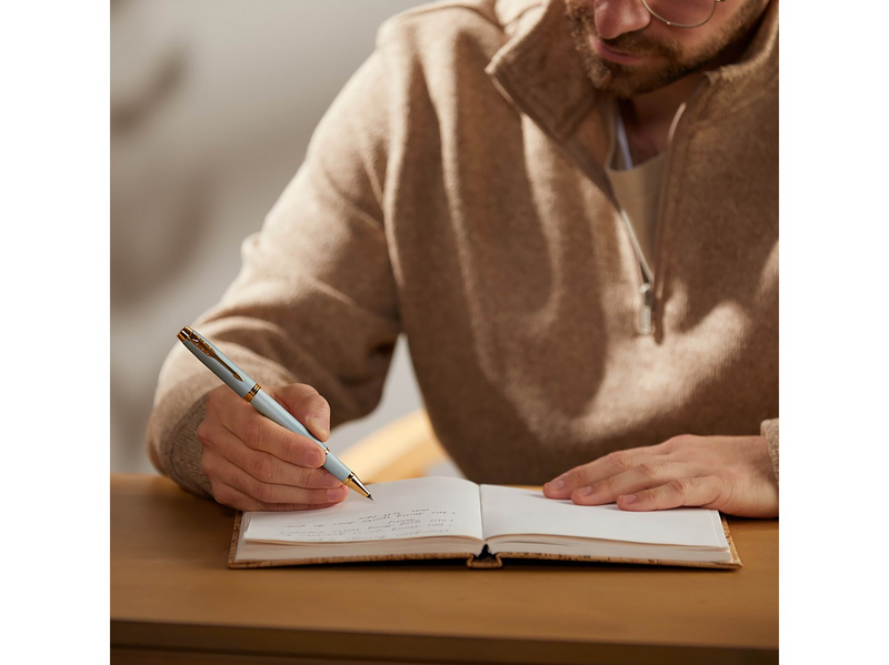 Parker IM Writing Rituals Rollerball Pen | Turquoise Green Finish with Gradient | Gold Trims | Fine Point | Black Ink | Gift Box