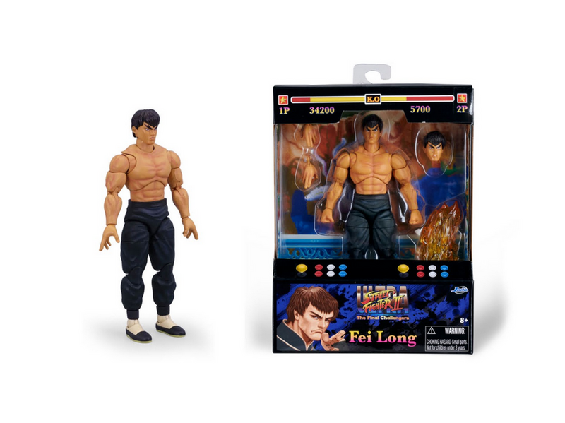 Jada Toys Street Fighter II Fei-Long 6" Figure