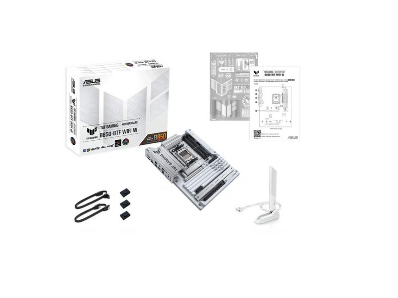 ASUS TUF GAMING B850-BTF WIFI WHITE Mainboard - AMD B850 - AMD AM5 - DDR5 RAM - ATX (BTF Standard)