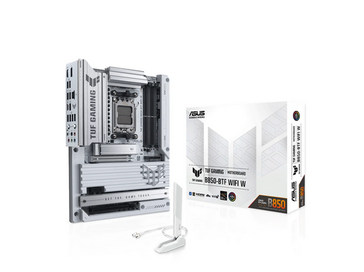 ASUS TUF GAMING B850-BTF WIFI WHITE Mainboard - AMD B850 - AMD AM5 - DDR5 RAM - ATX (BTF Standard)