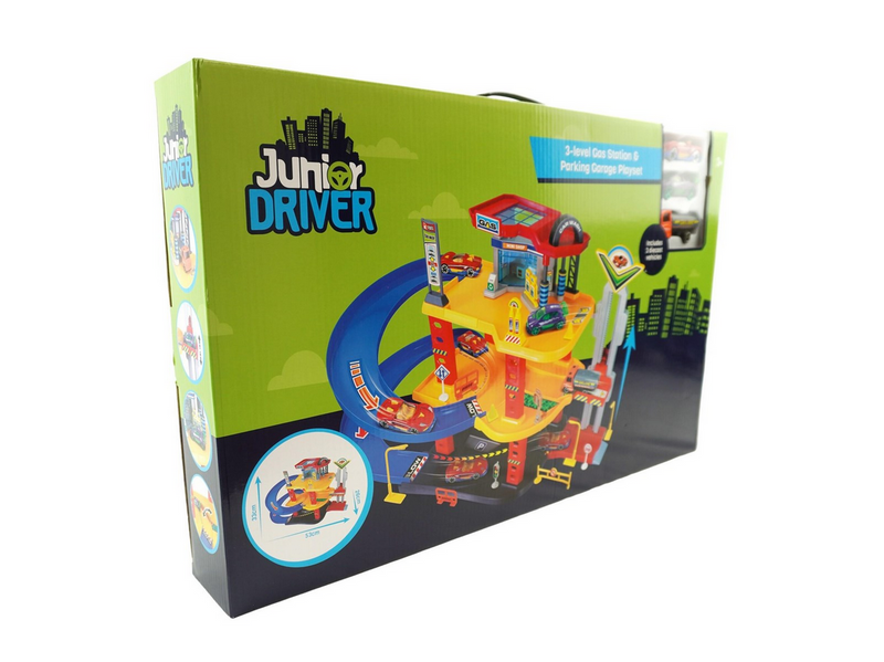 Junior Driver Gas Station Playset with 3 vehicles
