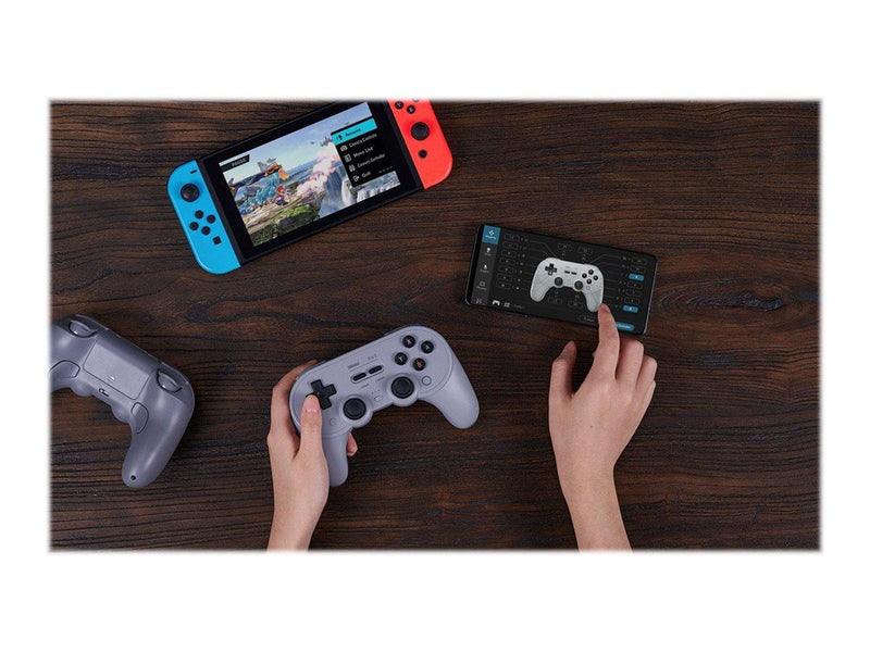 8BitDo Pro2 Wired Gamepad for Switch and Windows - Grey - Wired Controller - Nintendo Switch