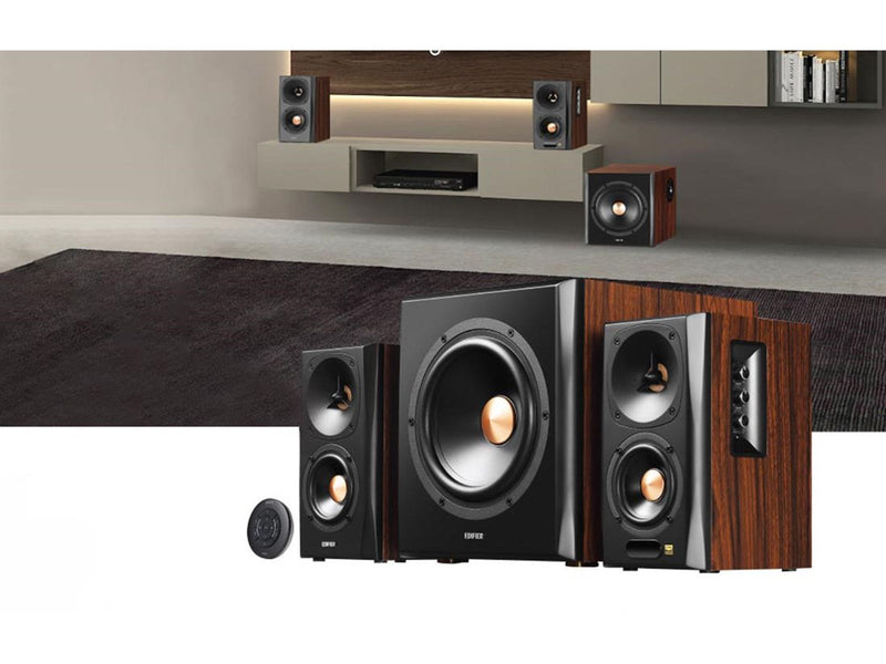 Edifier Speakers 2.1 S360DB (brown) - 2.1 PC-Lautsprecher - Braun