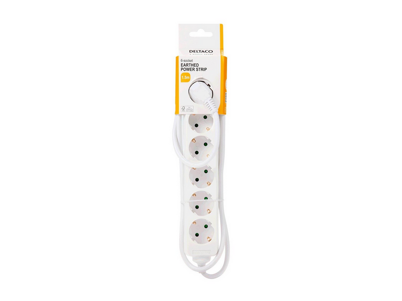 Deltaco GT-0600 Power Strip - 1.5 m