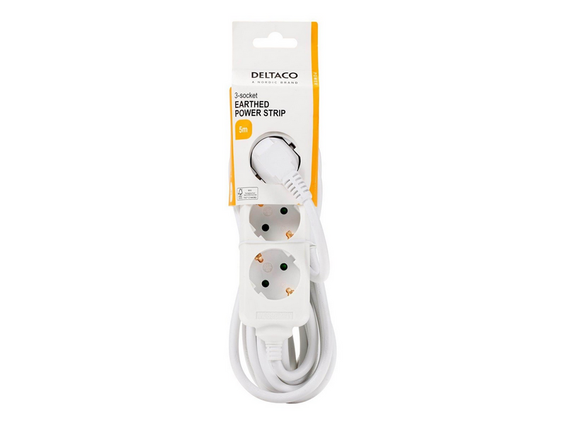 Deltaco GT-0302 Power Strip - 5 m
