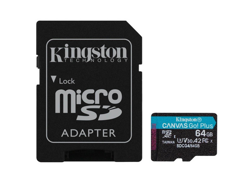 Kingston Canvas Go! Plus microSD/SD - 200MB/s - 64GB