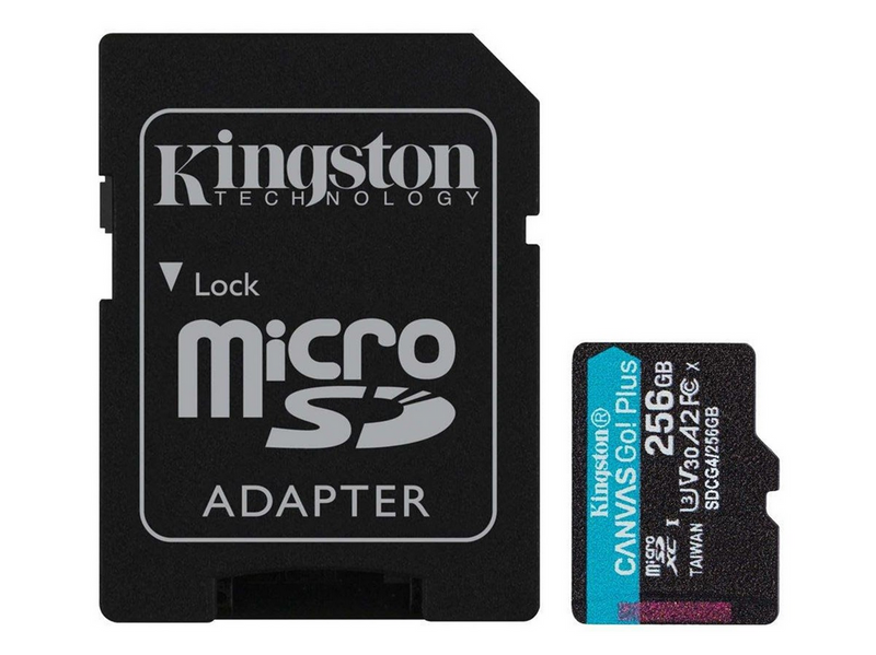 Kingston Canvas Go! Plus microSD/SD - 200MB/s - 256GB