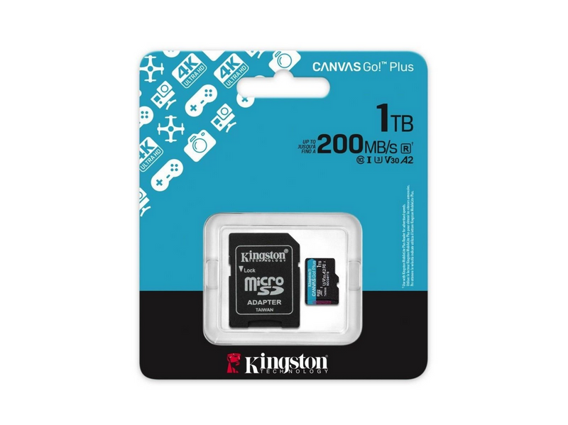 Kingston Canvas Go! Plus microSD/SD - 200MB/s - 1TB