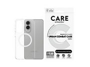 CARE by PanzerGlass Flagship Case Transparent Urban Combat w. White Qi Compatible Samsung S25 Edge