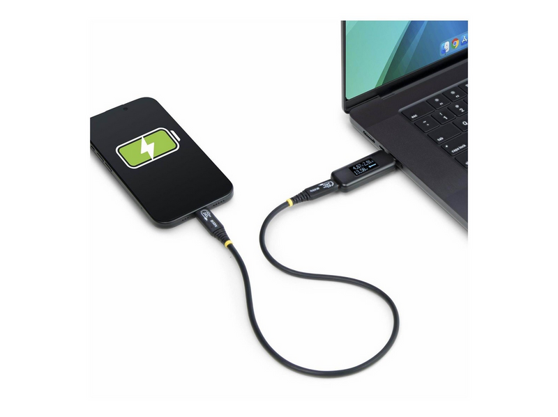 StarTech.com USB-C Power Tester Bi-Directional Digital Voltage/Current - USB-C power tester - digital multimeter bi-directional