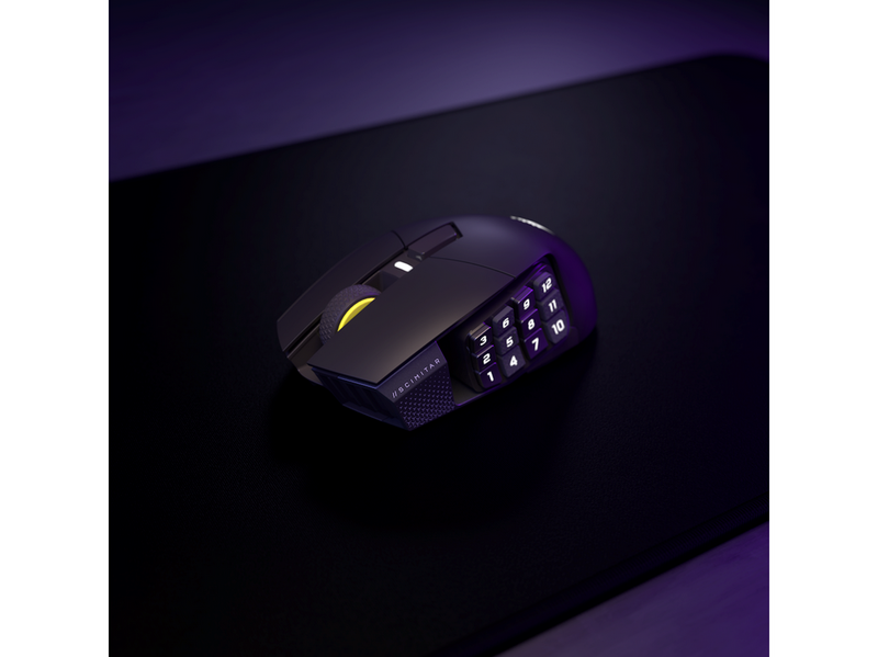 Corsair Scimitar Elite Wireless SE MMO - Gun metal - Gaming Maus (Schwarz)