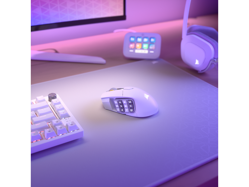 Corsair Scimitar Elite Wireless SE MMO - White - Gaming Maus (Weiß)