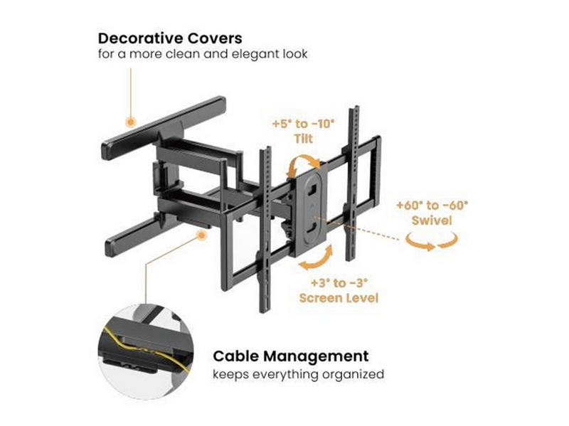 dezen TV Wall Mount - Flex - 37"-86" - Max 60 kg - recommended for 86"
