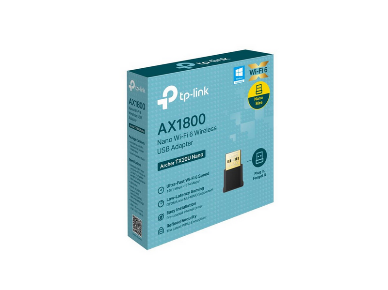 TP-Link Archer TX20U Nano AX1800 Nano Wi-Fi 6 Wireless USB Adapter