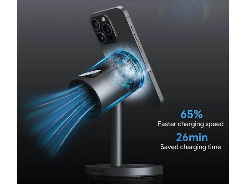 Aukey LC-MC311A MagFusion 3-in-1 Pro Qi2 Active Cooling Wireless Charging Station