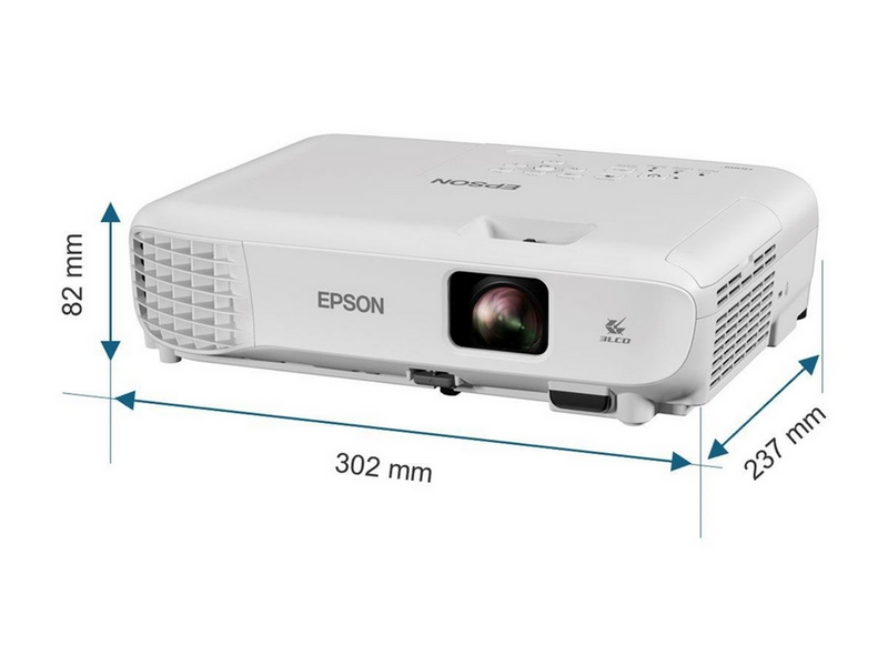 Epson Projektoren EB-W53 - 3LCD projector - portable - white - 1280 x 800 - 4000 ANSI lumens