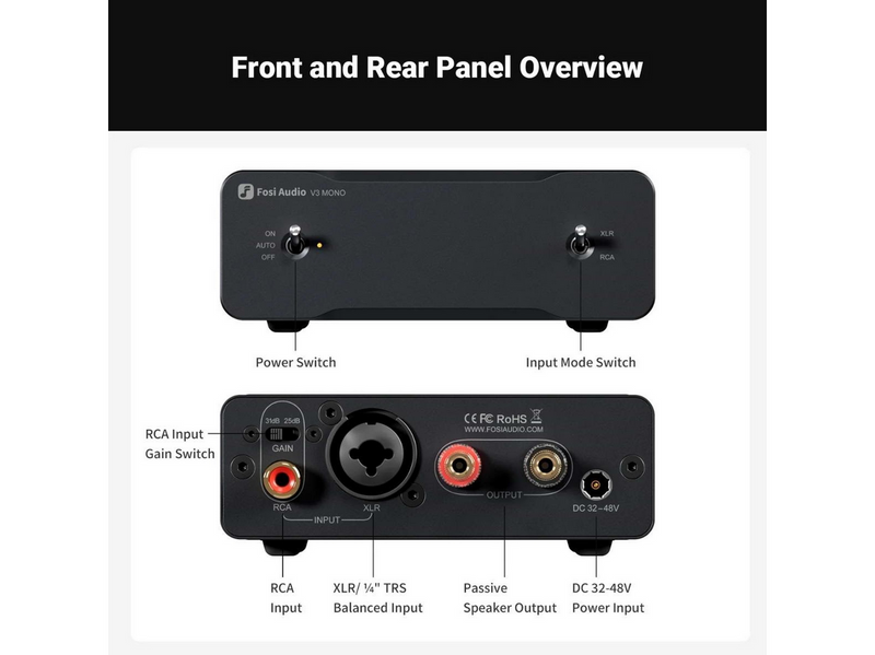 Fosi Audio V3 Mono - Monoblock Amplifier - 240W