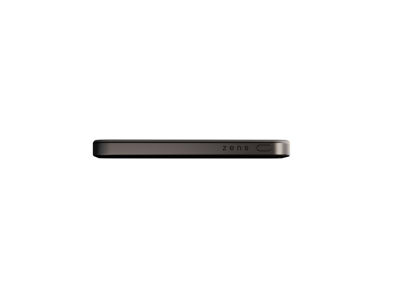 ZENS Slim Qi2 Aluminium Powerbank 5000 mAh - Black - 5000 mAh