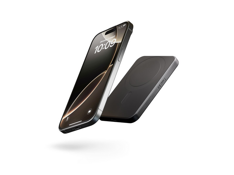 ZENS Slim Qi2 Aluminium Powerbank 5000 mAh - Black - 5000 mAh