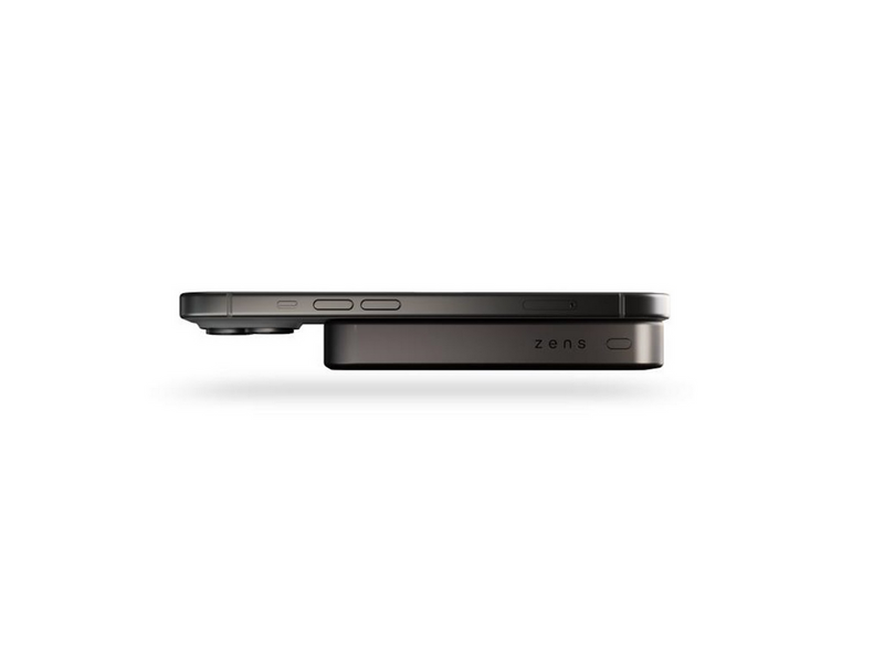 ZENS Slim Qi2 Aluminium Powerbank 10.000 mAh - Black - 10000 mAh