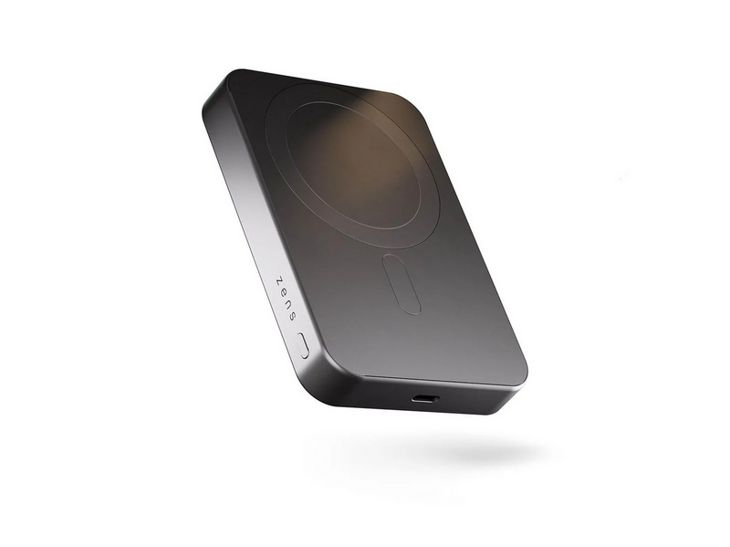 ZENS Slim Qi2 Aluminium Powerbank 10.000 mAh - Black - 10000 mAh