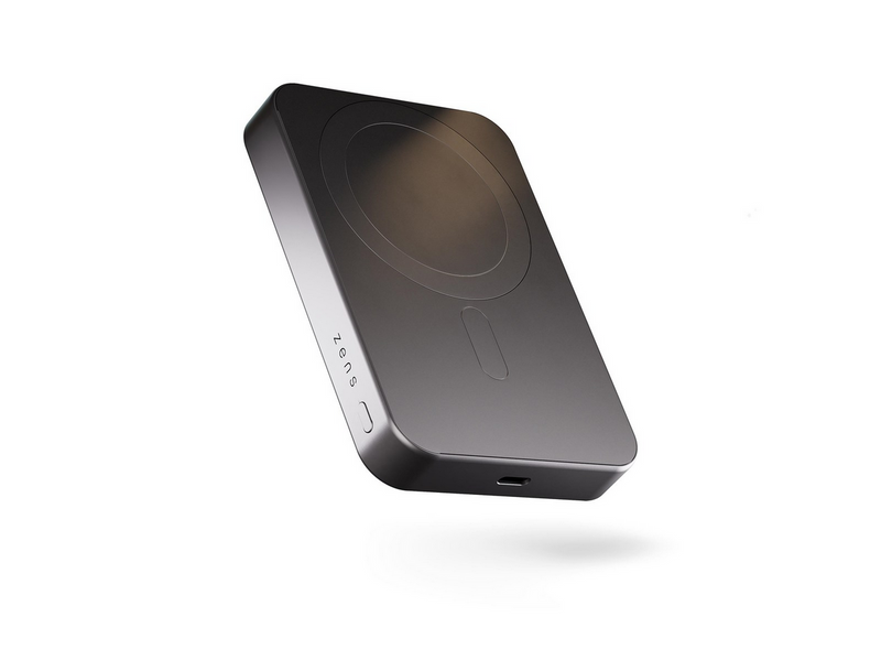 ZENS Slim Qi2 Aluminium Powerbank 10.000 mAh - Black - 10000 mAh