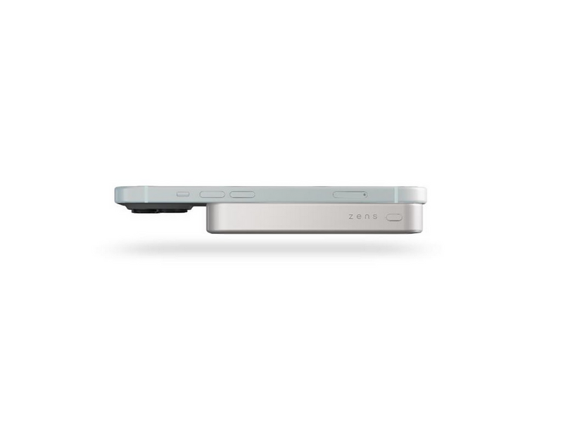 ZENS Slim Qi2 Aluminium Powerbank 10.000 mAh - White - 10000 mAh