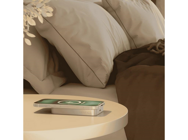 ZENS Slim Qi2 Aluminium Powerbank 10.000 mAh - White - 10000 mAh