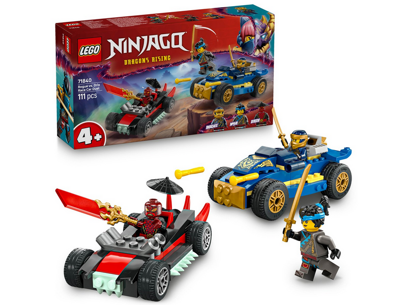 LEGO Ninjago 71840 Action-Autorennen: Rogue vs. Drix