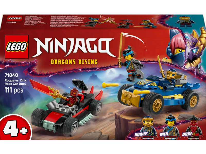 LEGO Ninjago 71840 Action-Autorennen: Rogue vs. Drix
