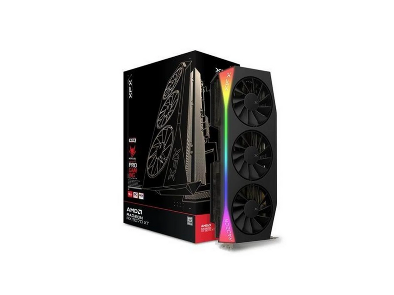 XFX Radeon RX 9070 XT Mercury OC Black - 16GB GDDR6 RAM - Grafikkarte