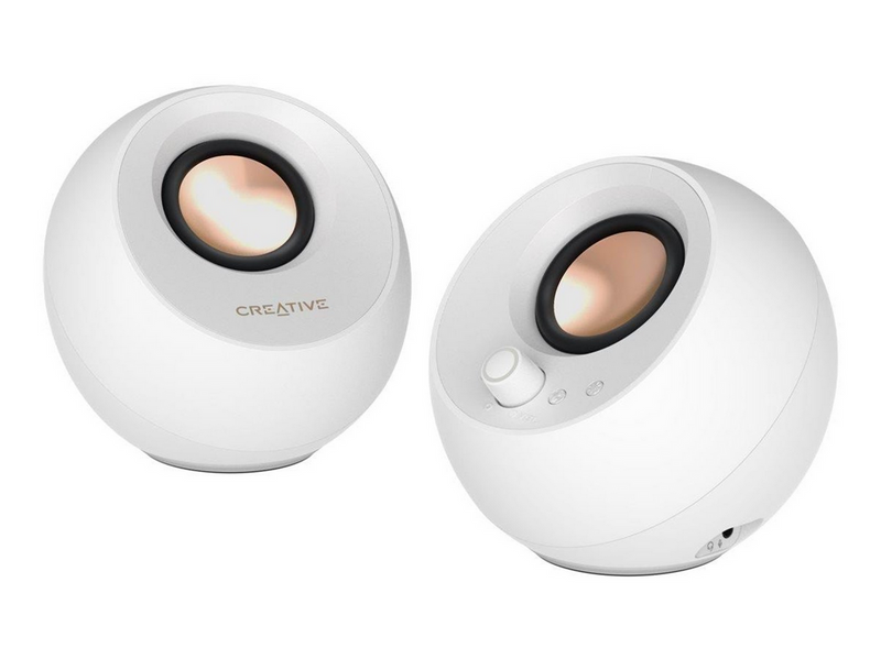 Creative Pebble Pro - White - Bluetooth - 2.0 PC-Lautsprecher - Schwarz
