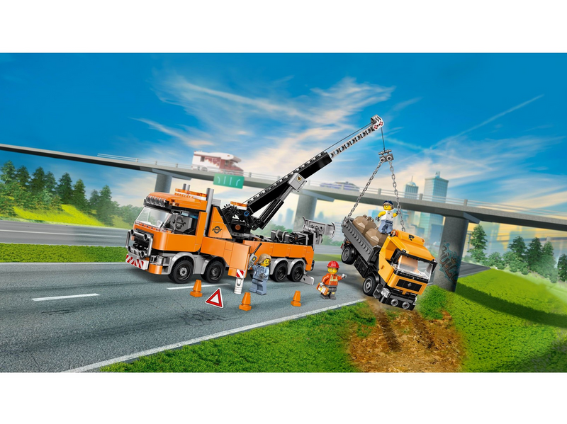 LEGO City 60467 Schwerlast-Abschleppwagen mit Kran