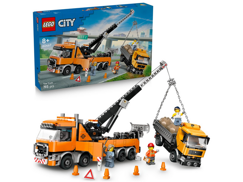 LEGO City 60467 Schwerlast-Abschleppwagen mit Kran