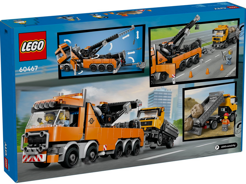 LEGO City 60467 Schwerlast-Abschleppwagen mit Kran